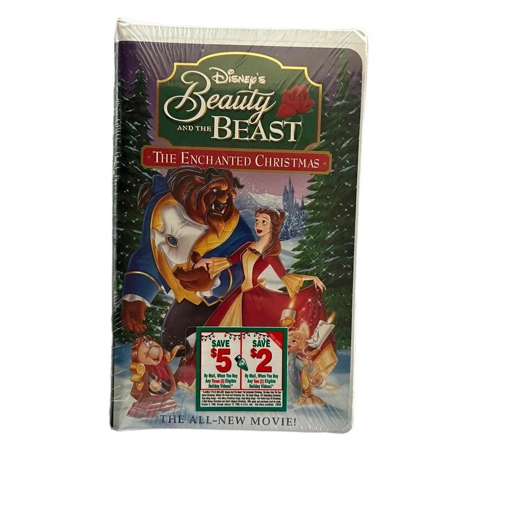 Beauty and the Beast: The Enchanted Christmas New, Factory Sealed VHS Vintage